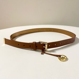 Michael Kors Genuine Leather Belt (Brown)